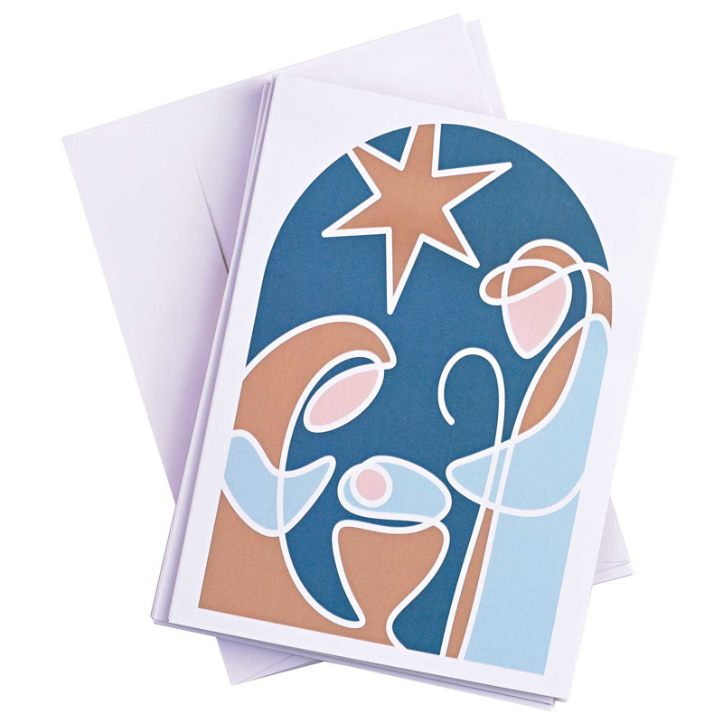 Christmas Card Nativity With Star