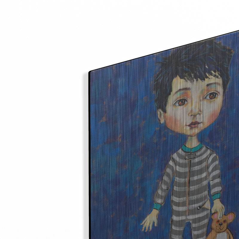 «Blue Pyjama Boy» par Holly Wojhan, H 16 po x l 12 po