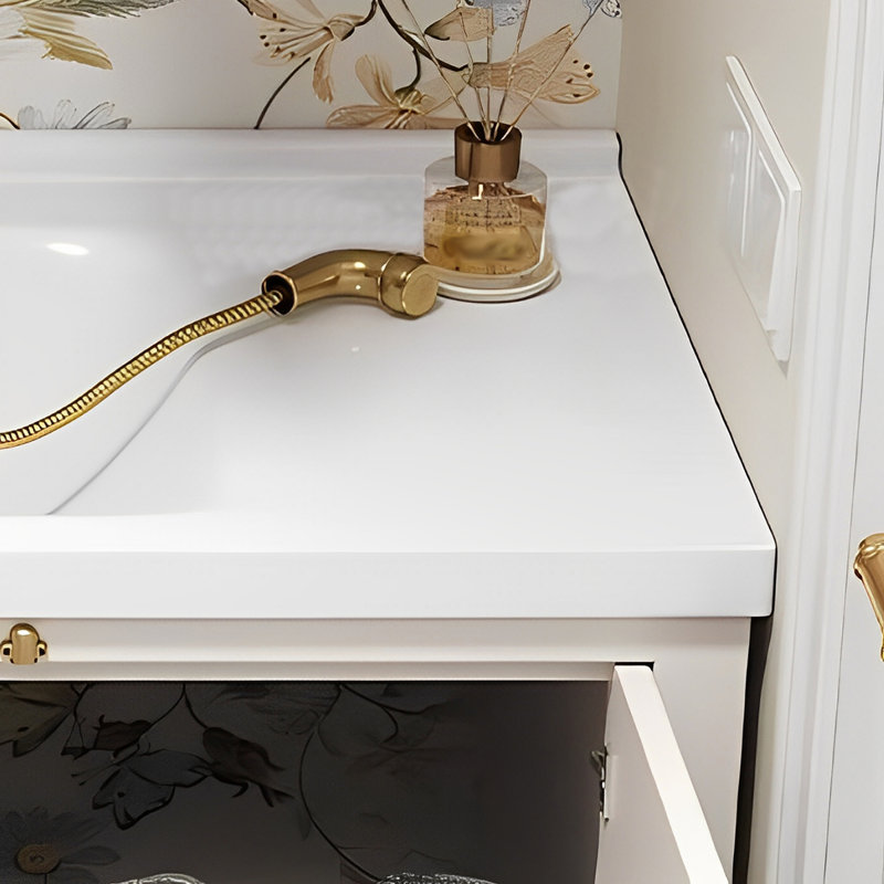 Armoire de salle de bain de style français rétro, Crème, crème