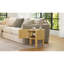 Ensemble de 2 tables de bout avec rangement, décor de maison moderne compact en bois massif