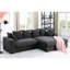 3 chaises modulaires en velours côtelé avec assise spacieuse et rembourrage en mousse 3 pièces de couleur gris foncé rembourré pour plus de confort et 6 chaises avec pieds en plastique noir stable-662758813-662758802