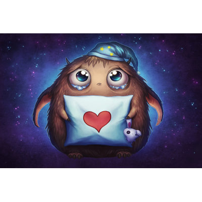 Cute Monster by Jonas Jödicke - Wrapped Canvas Print