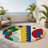 Wacky Stripe Indoor And Outdoor Area Rug-2038902080