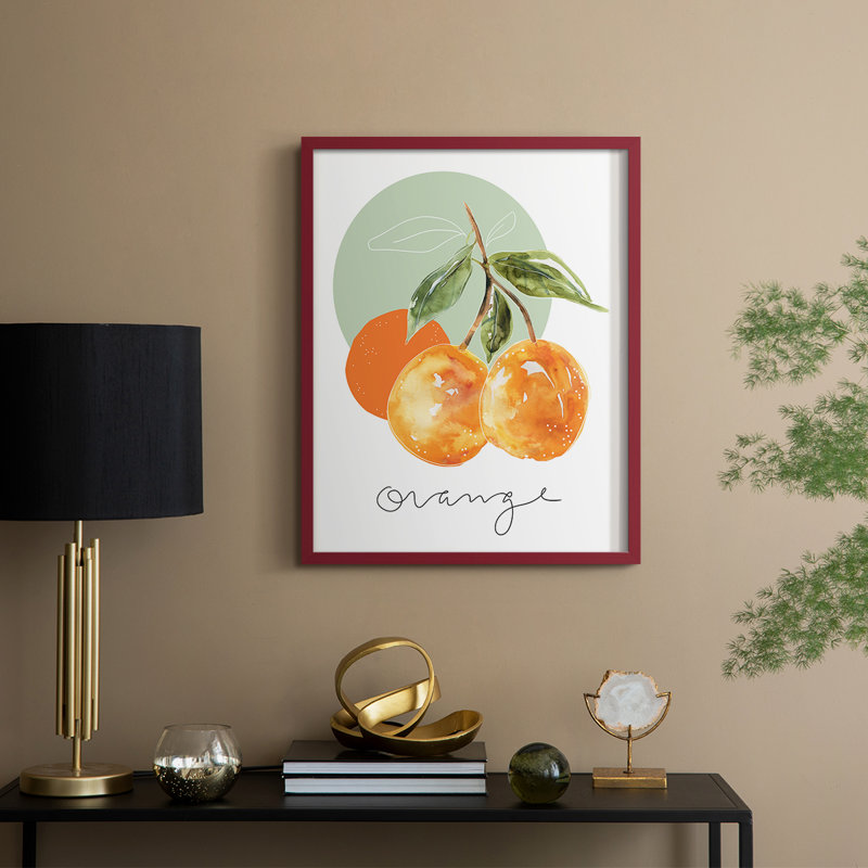 " Orange ", 21" H x 17" W, Red