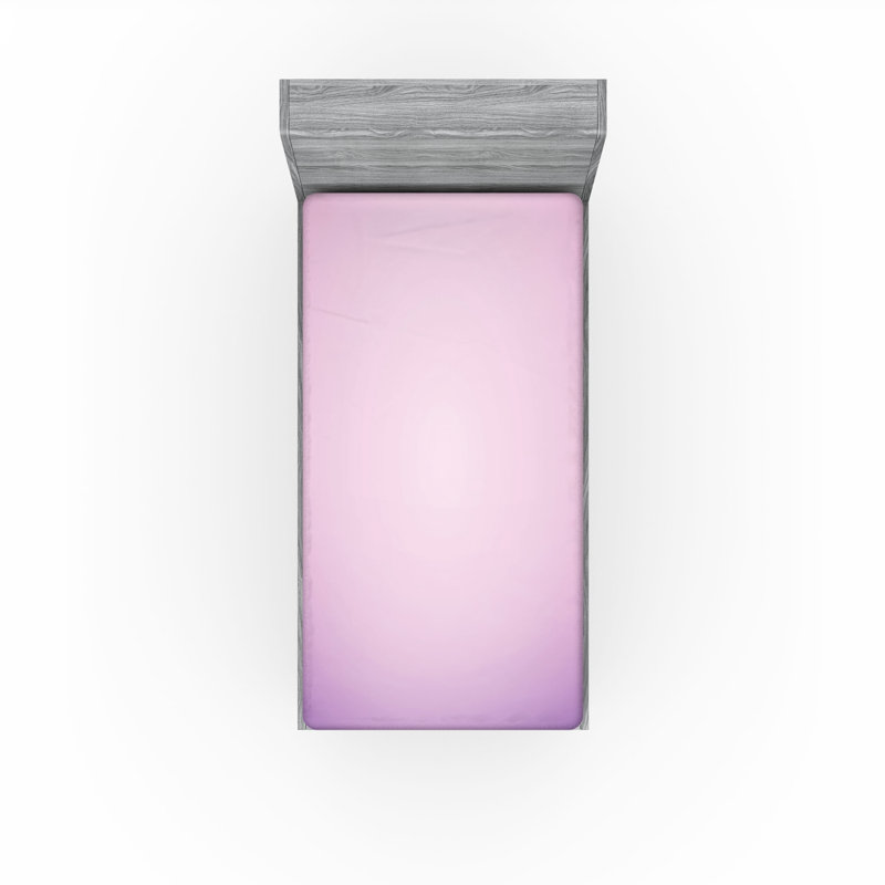Pink and Purple Ombre Twin Microfiber Fitted Sheet Set