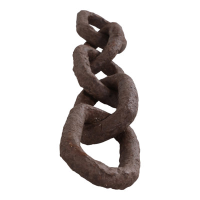 Pottery Link Chain Decorative Object For Home Decor - Stylish Sculpture Figurine For Tabletop Accent Or Living Room Decoration