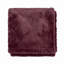Plaid en fausse fourrure à chevrons de luxe, rouge port, 122 x 152 cm - Couverture en maille texturée ultra douce et confortable pour canapé, sofa ou lit