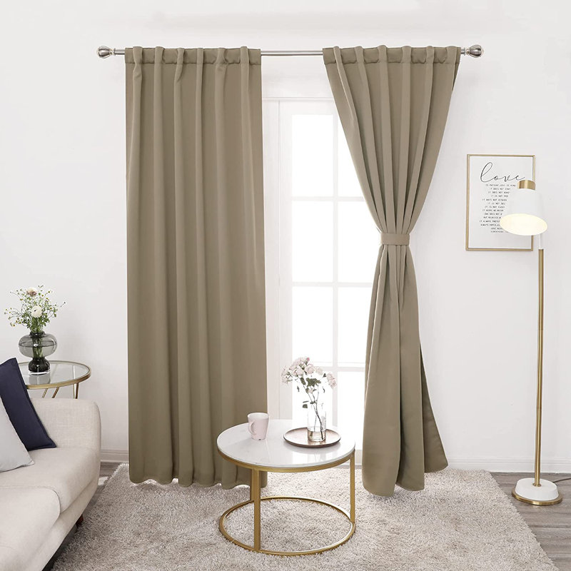 Darlington Room Darkening Curtain Pair, 52" W x 72" L, Turquoise