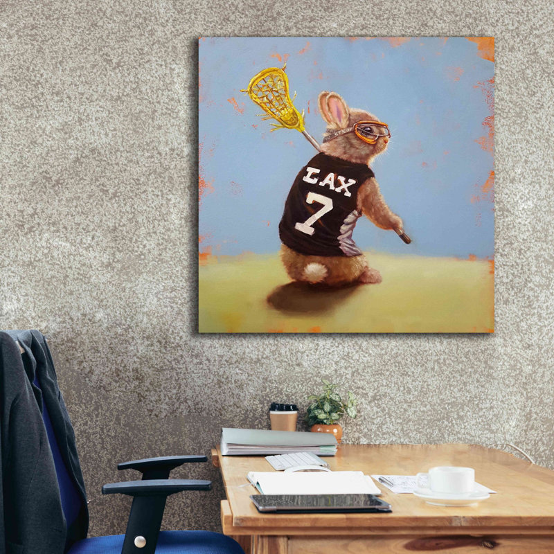 'Lax Bunny' by Lucia Heffernan, Canvas Wall Art, 37" H x 37" W x 1.5" D