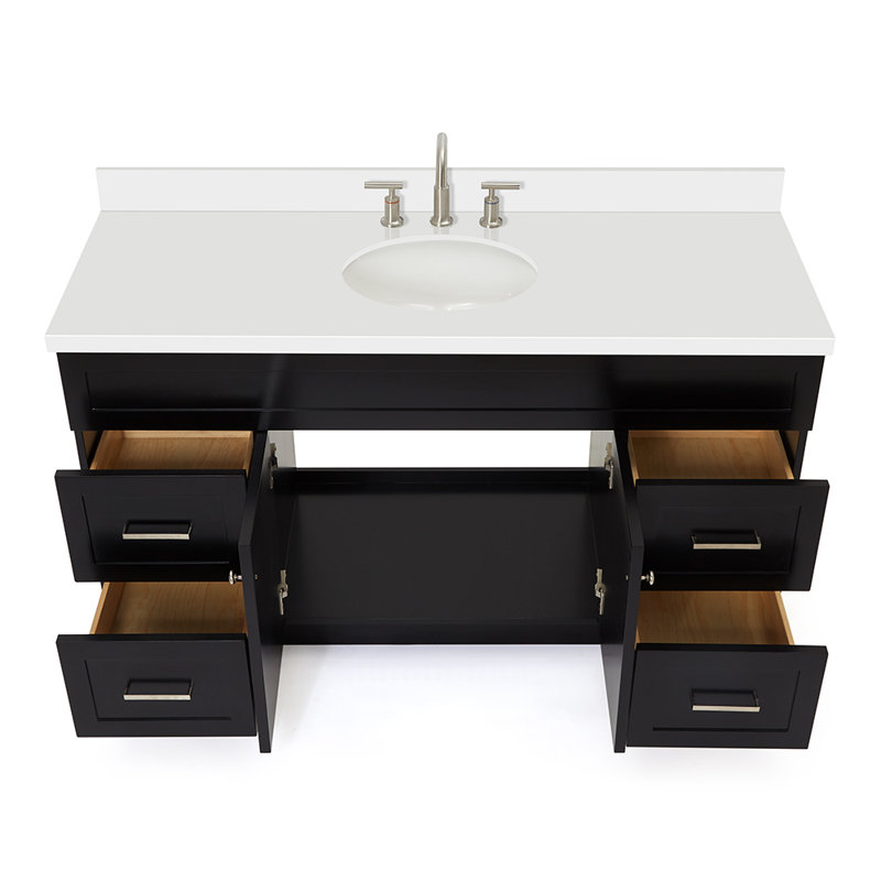 Ensemble de meuble-lavabo simple 61 po Abell, Noir