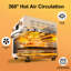 26L Air Fryer Oven, Oil Free Air Fryer with 14 Programmes, Hot Air Circulation Technology, Dishwasher