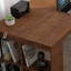 Bureau rectangulaire en bois massif noyer clair-1495834067