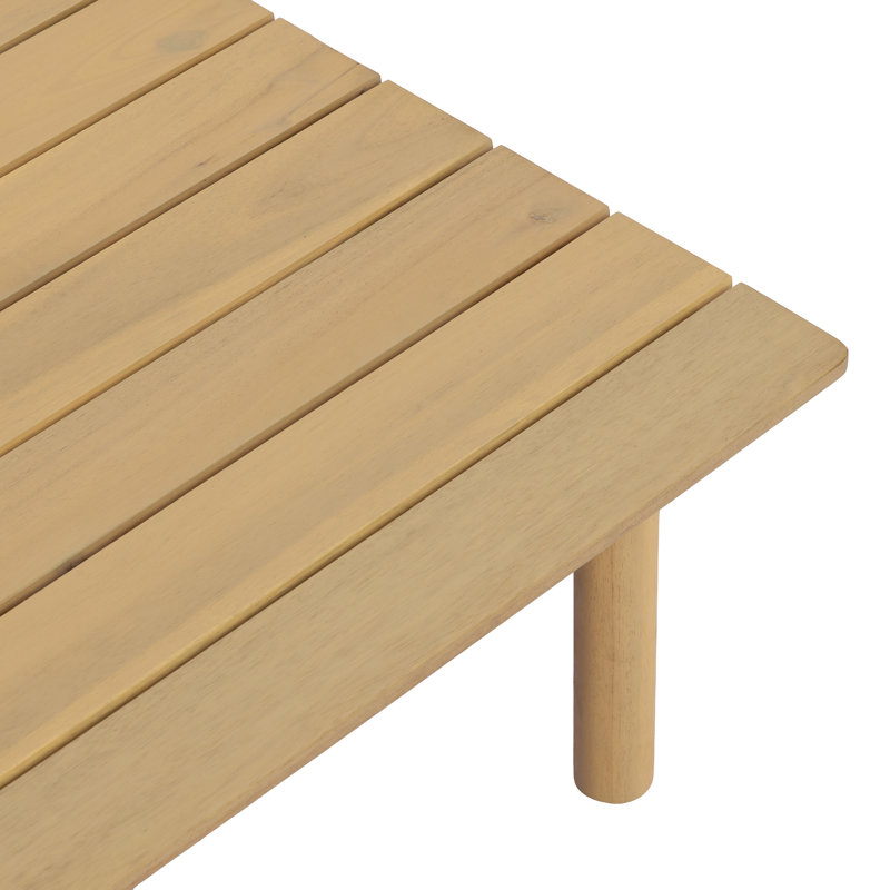 Ensemble de conversation d'extérieur en bois d'acacia avec dossier en corde, coussins et table basse Rhea, 3