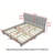 King Size Platform Bed Frame, Light Gray Upholstered Tufted Headboard With Solid Wood Slats