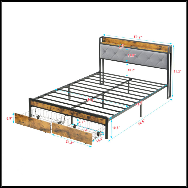 Queen Bed Frame With Storage