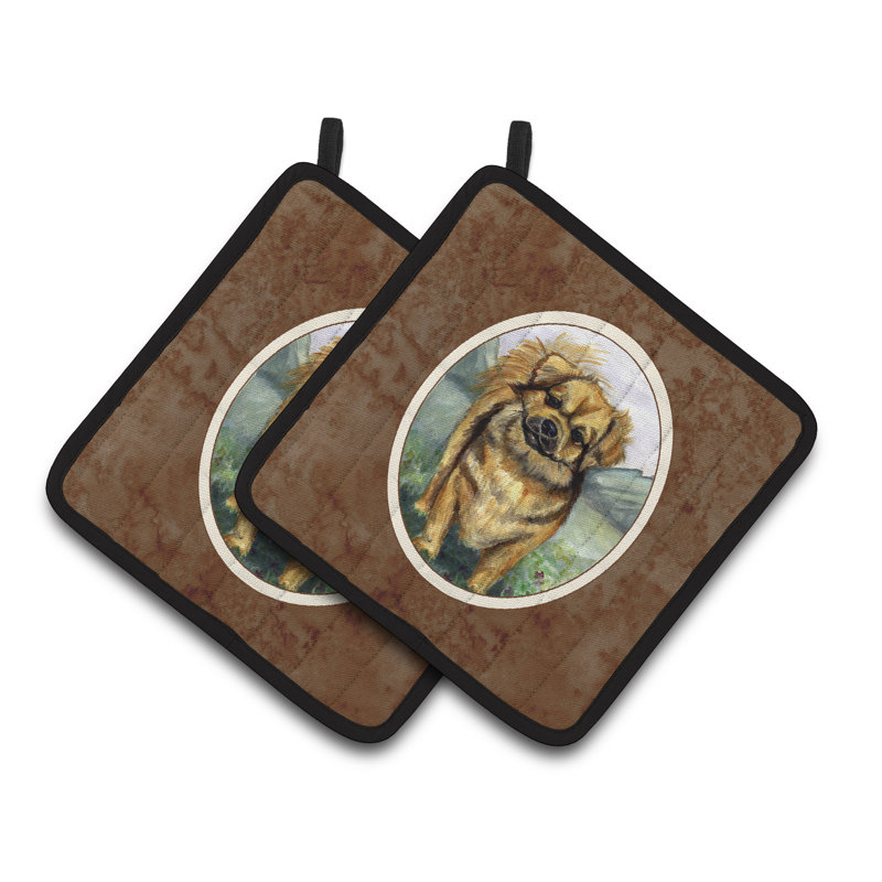 Caroline's Treasures Tibetan Spaniel Polyester Potholder