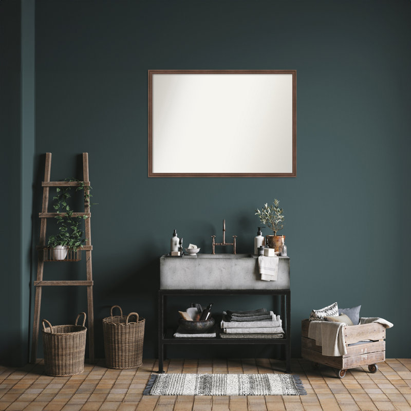 Miroir mural Florence, 28,75 po x 39,75 po, Rectangle, Brun