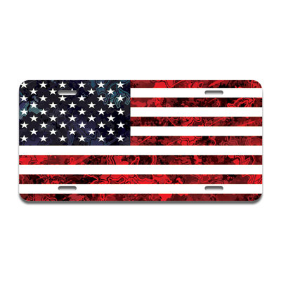 Cadre en plaque de drapeau America Camo