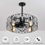 Boehme 19.68'' Crystal Caged Chandelier Ceiling Fan with Light and Remote Control