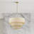 Ashani 8 Light Antique Gold Leaf Large Pendant Chandelier