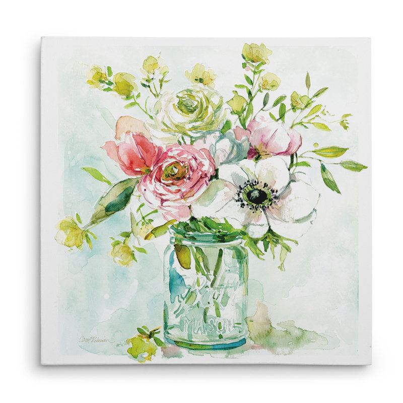 « asbury jardin belle bouquet ii », reproduction de peinture à l’acrylique sur toile, H 16 po x l 16 po x p 1,5 po
