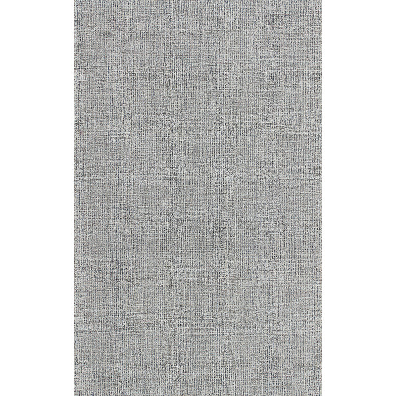 Tapis gris clair en laine fait à la main Carreon, Rectangle 2 pi x 4 pi