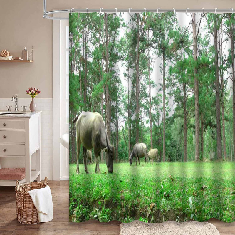 Rideau de douche Water Buffalo Meadow, L 72 po x l 72 po