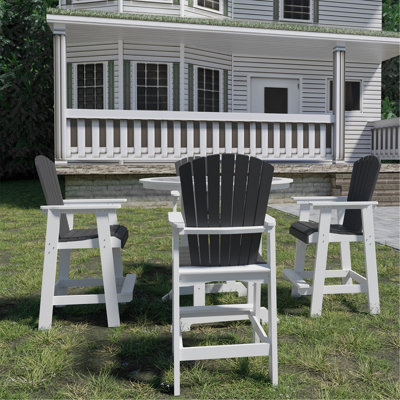Ensemble de table de bar et de chaises haute en PEHD pour 5 personnes