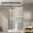 62–66" W x 76" H Modern Frameless Double Sliding Shower Door with 3/8" Tempered Glass  and Stainless Steel Hardware, Brushed Gold-121219053