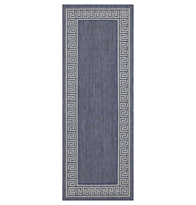 Pavillon de jardin bleu 5 pi 3 po X 7 pi 3 po Tapis intérieur / extérieur, Rectangle 5 pi 3 po x 7 pi 3 po