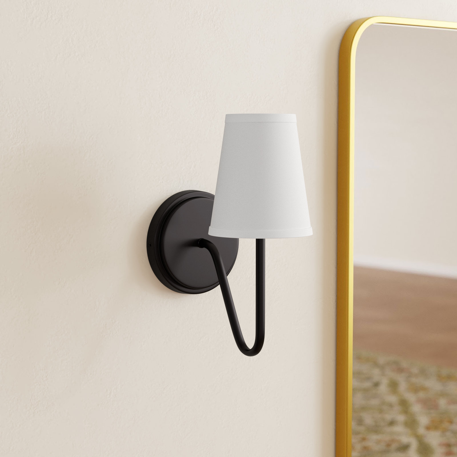 Ponta Single Light Dimmable Armed Sconce, Oil Rubbed Bronze