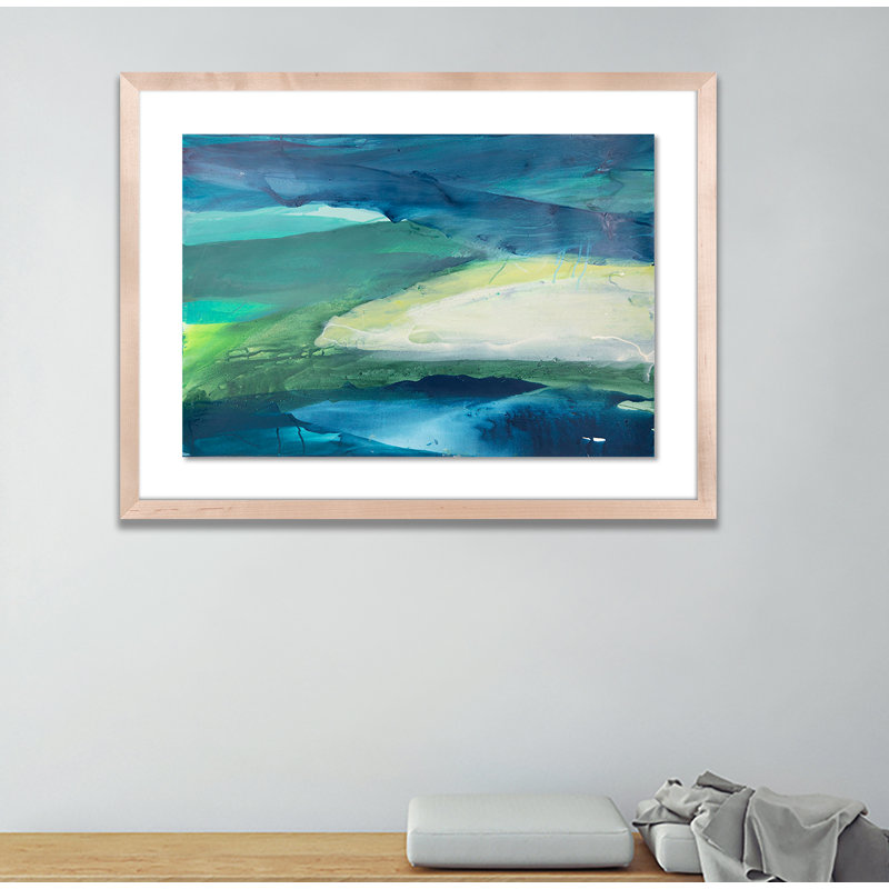 Ocean Water IV Print by Kim Whiteside, 36" H x 48" W x 2.5" D, Natural