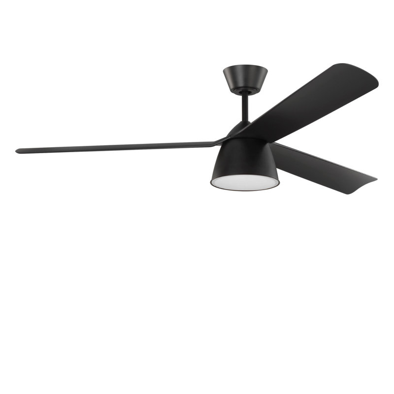 Studio Smart 60 LED Ceiling Fan, Midnight Black