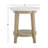 Vida White Marble Top Round End Table