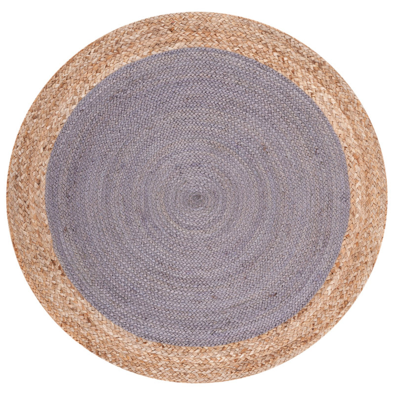 Adisri Natural Fiber Area Rug In Gray/Brown, Round 3'