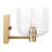 Lochdale Bathroom Bedroom Wall Fixture With Clear Ribbed Shade-112738028-112738025-112738029