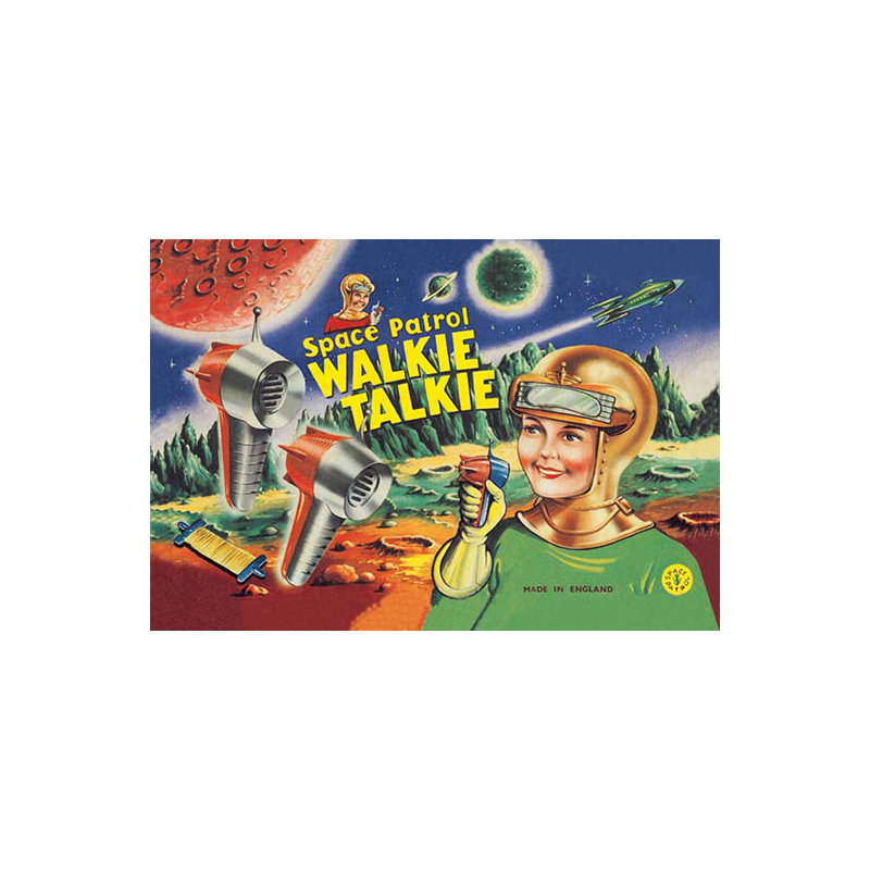 Talkie-walkie space patrol-imprimé de publicités, H 28 po x l 42 po x P 1,5 po