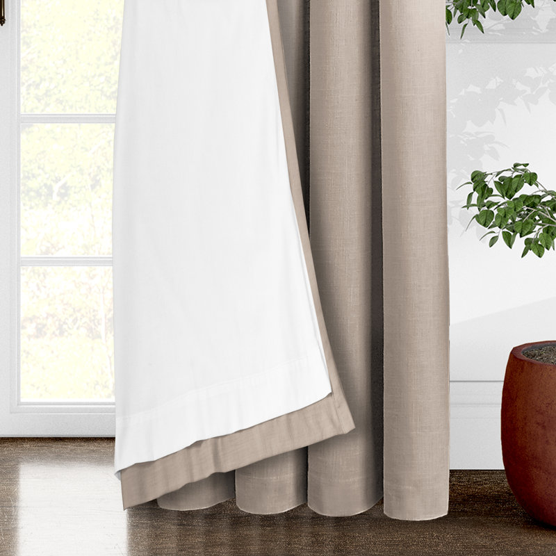 Paire de rideaux Elsie, L 40 po x L 132 po, Naturel