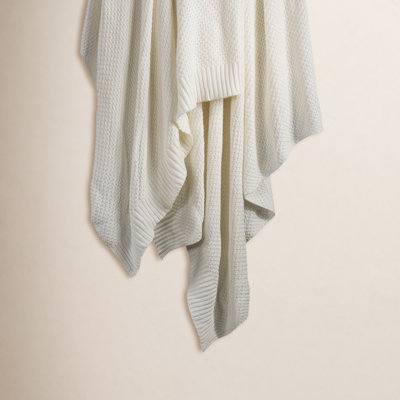 Cotton Knit Throw Blanket