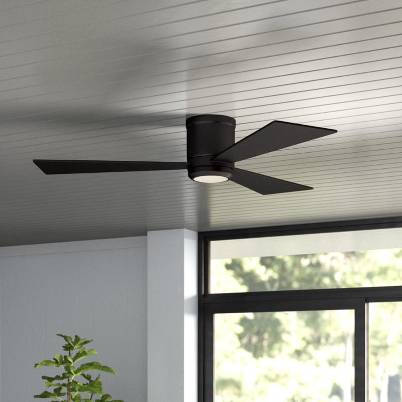 Ventilateur de plafond à DEL Rodrick, 52 pouces, Midnight Black