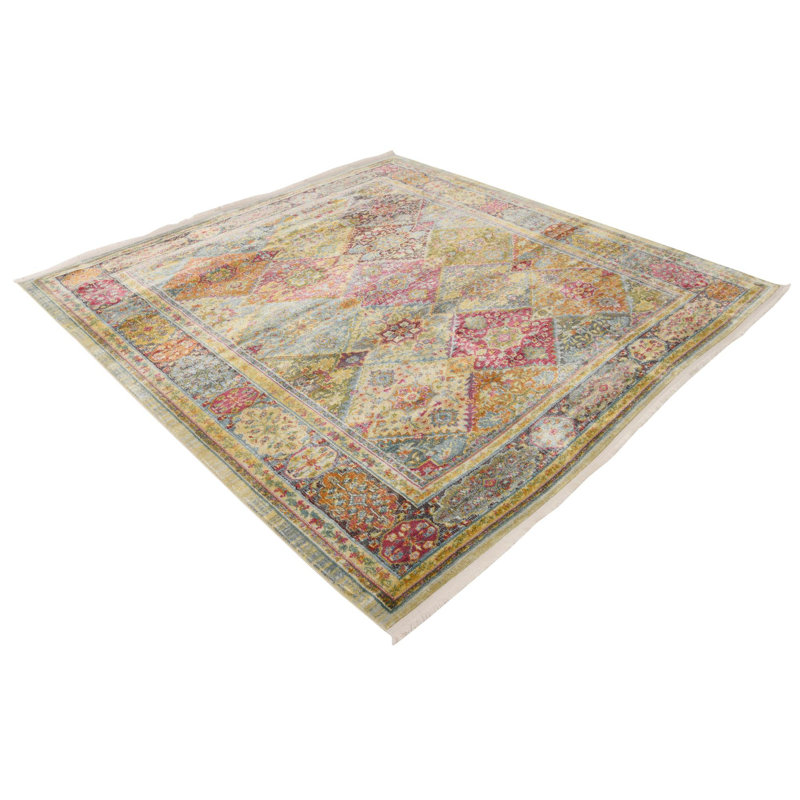 Abstract Indoor Rug, Square 8'2"