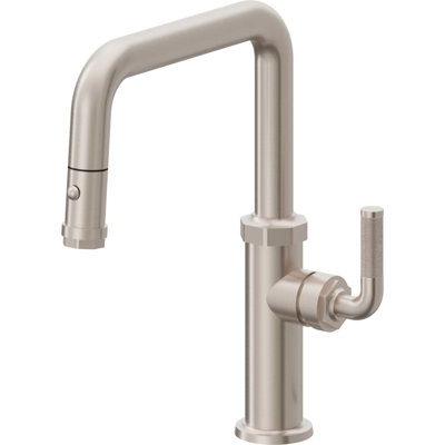 Descanso Kitchen Pull-Down Kitchen Faucet With Button Sprayer - Quad Spout