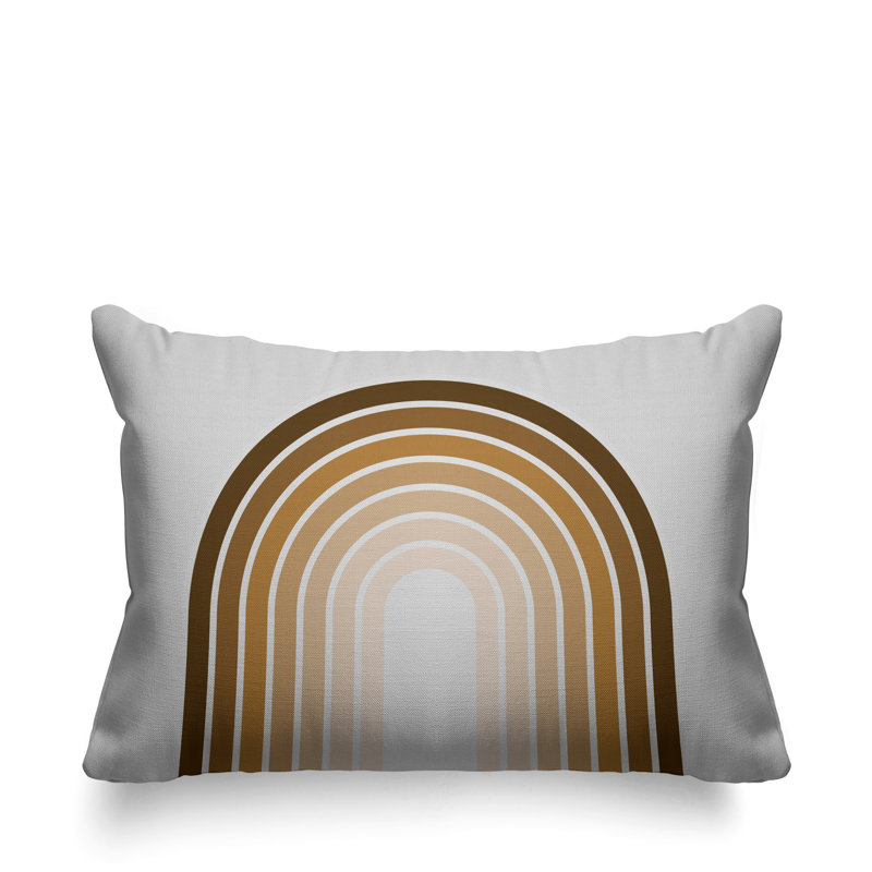 Coussin décoratif intérieur / extérieur Mid-Century, Orange