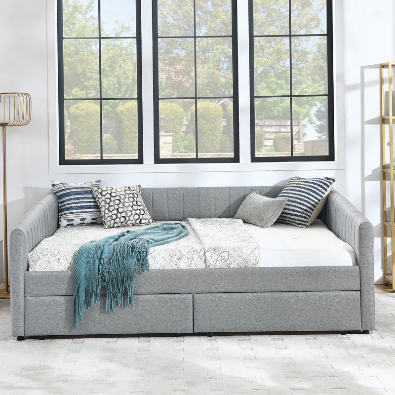 Grey Queen Bed, Gray, Queen