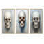 «Skull Elegance Portrait», ensemble de 3 impressions sur toile-1247615879-1247615874