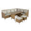 Wicker 7 - Person Garden Lounge Set with Cushions-185278872-185278873