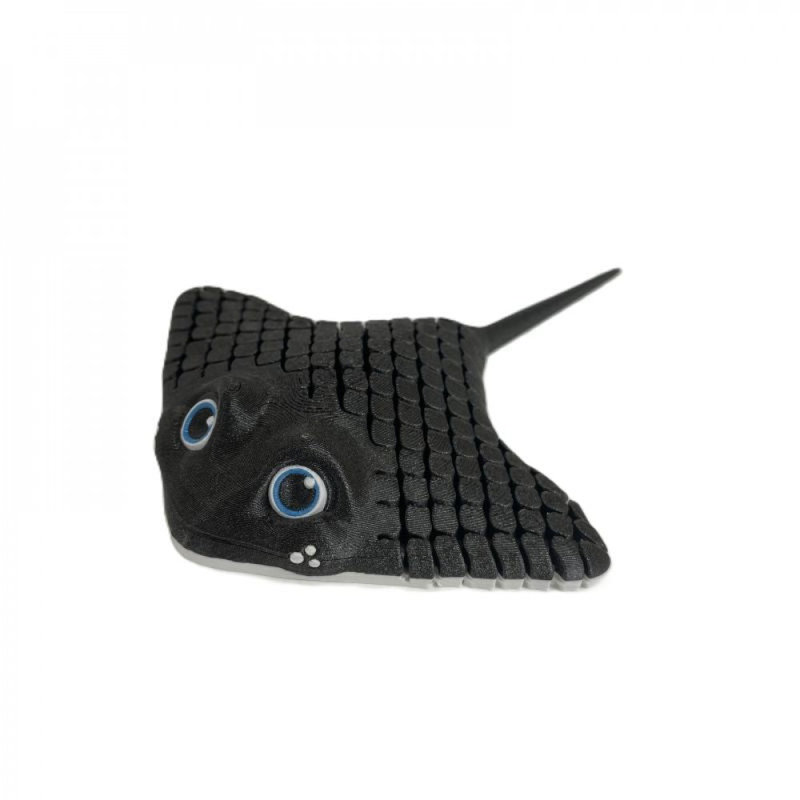 Figurine de raie manta imprimée en 3D, H 0,5 po x l 4,5 po x P 5,25 po