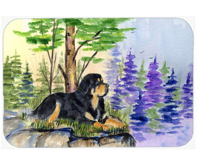 Winston Porter Yokley Tibetan Mastiff Glass Cutting Board