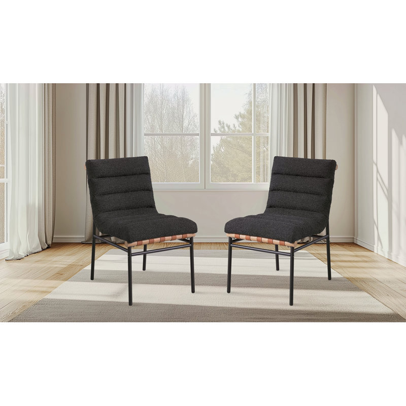 Ensemble de 2 chaises de salle à manger Boucle, Noir