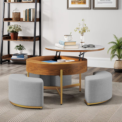 Table basse 32 po avec 3 tabourets